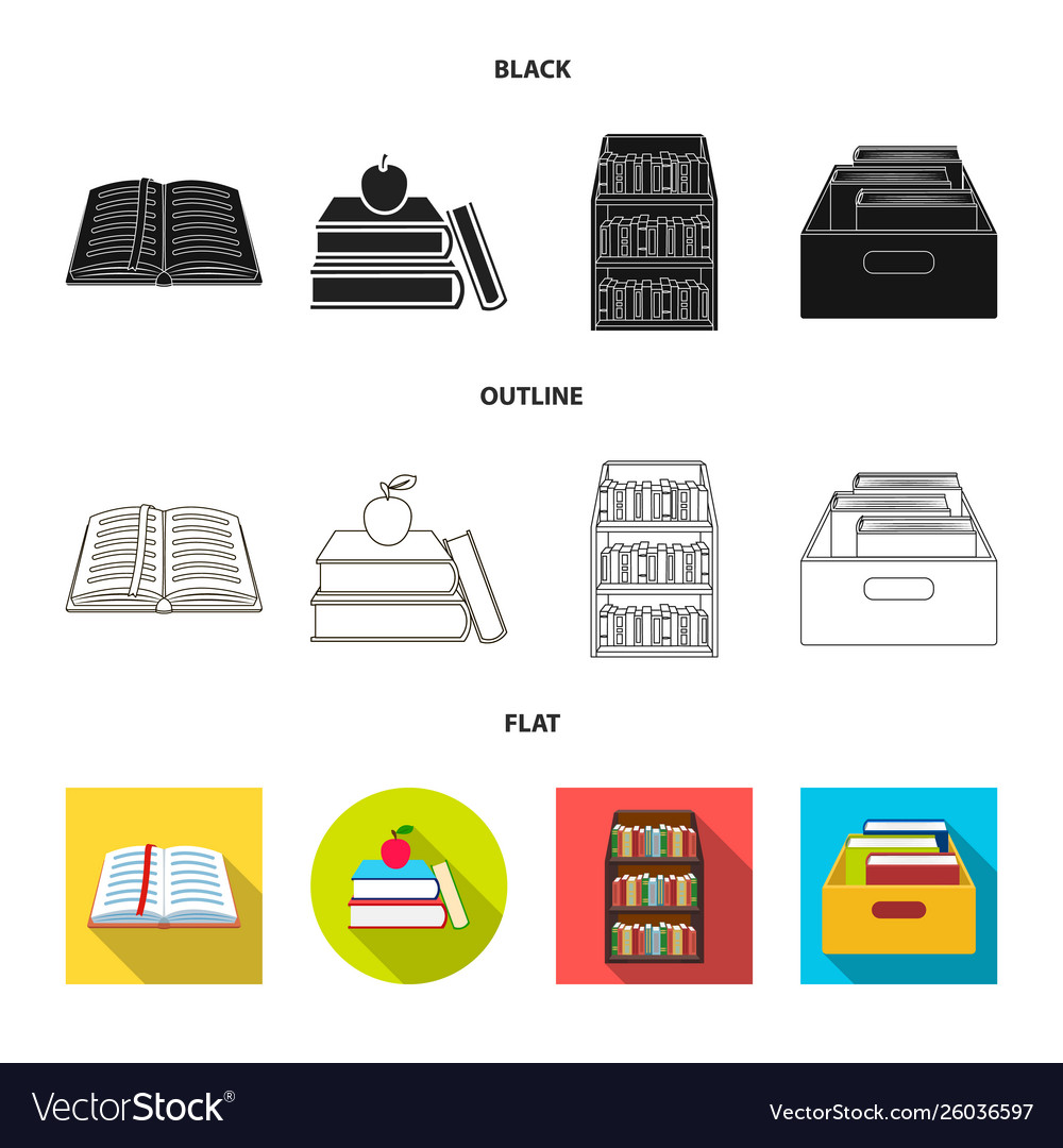 Isolated object library and textbook icon