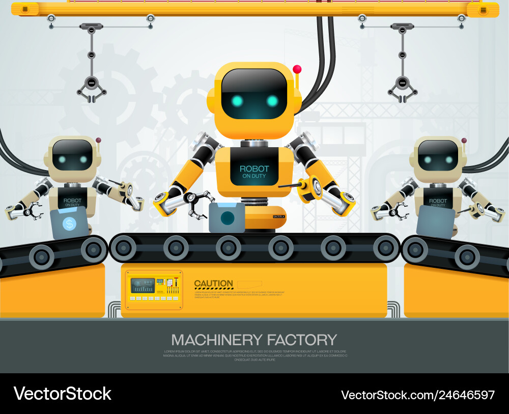 Robot machine artificial intelligence technology Vector Image