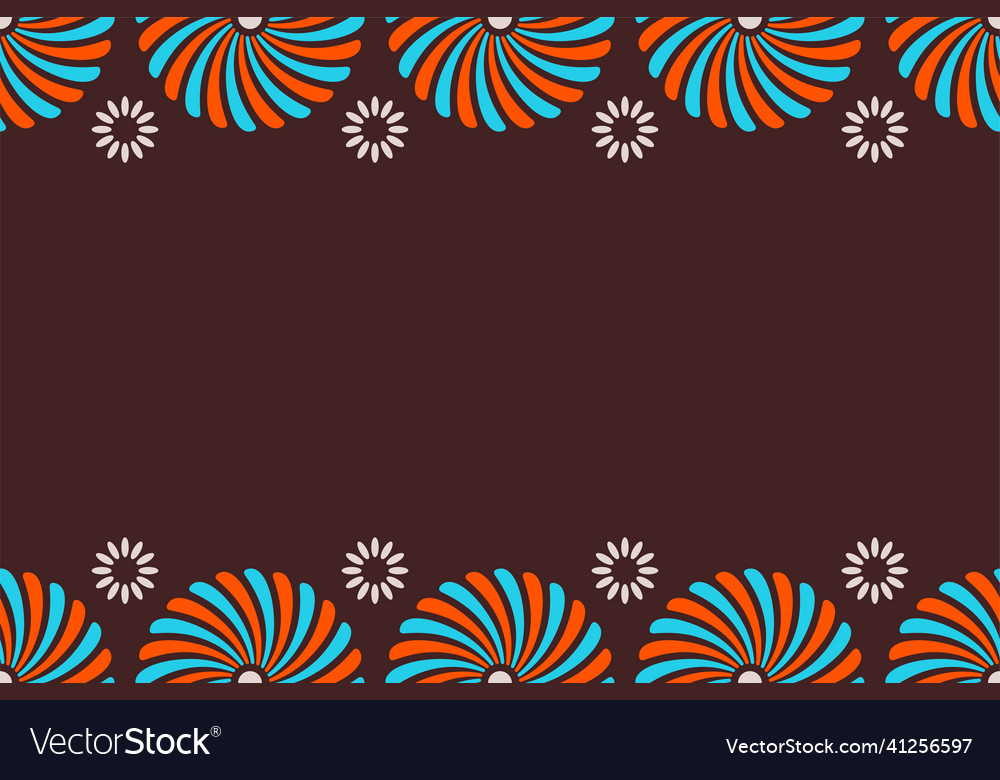 Seamless horizontal border pattern with circles vector image Seamless horizontal border pattern with circles