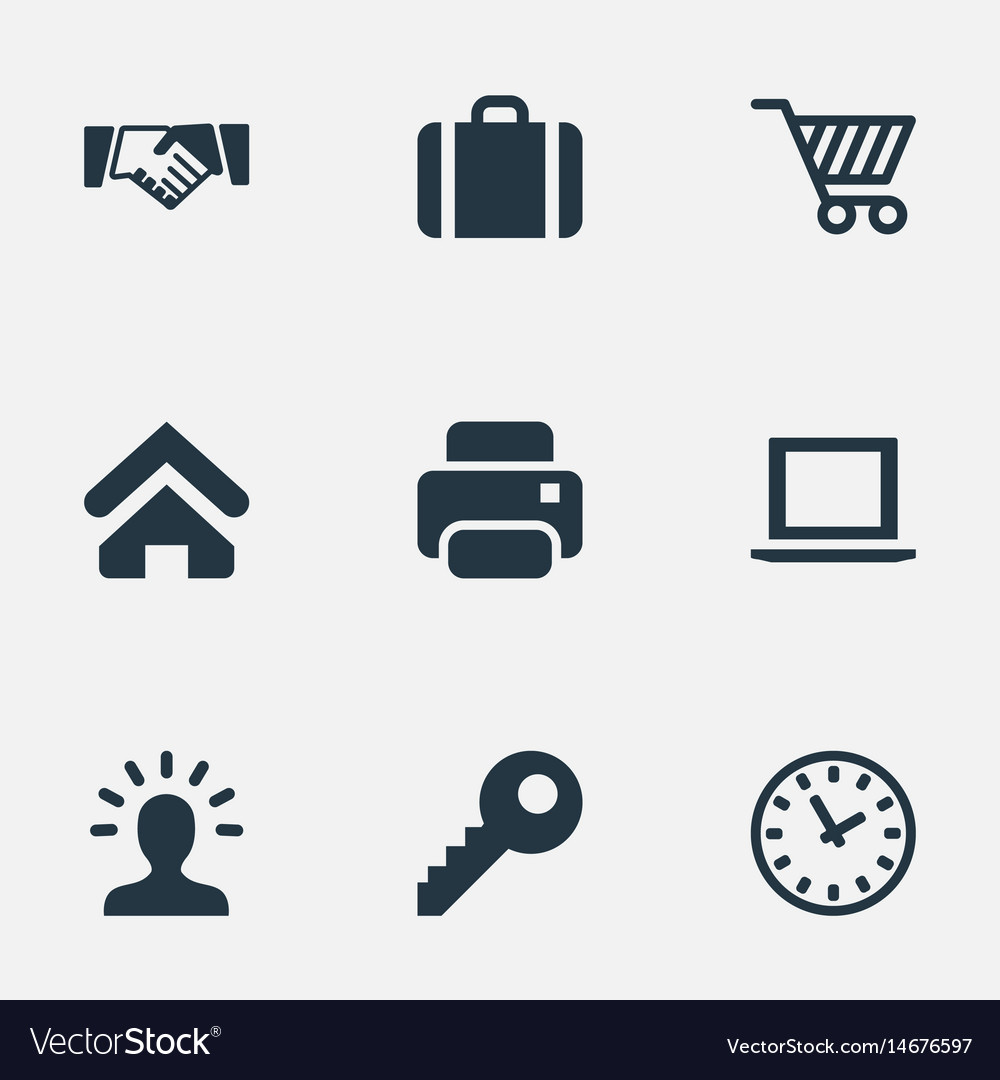 Set of simple business icons