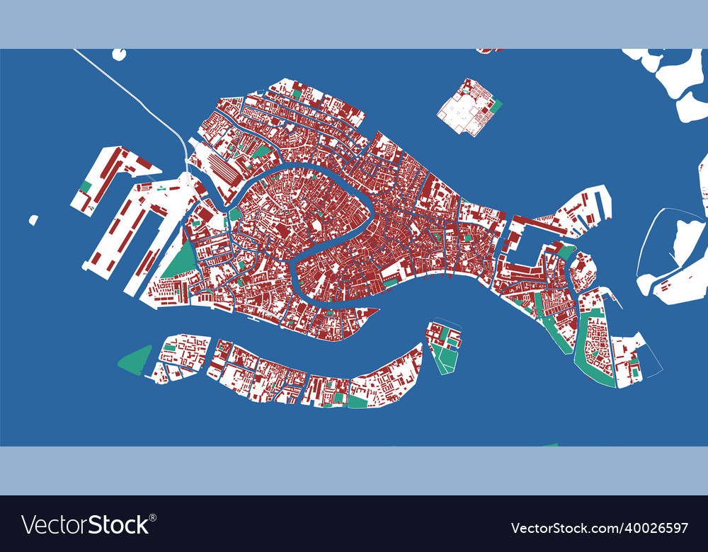 Venice map detailed of city