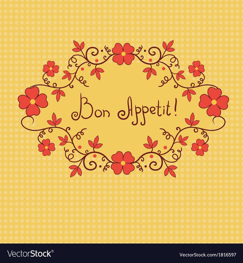 Vignette Blume Bon Appetit Hintergrund