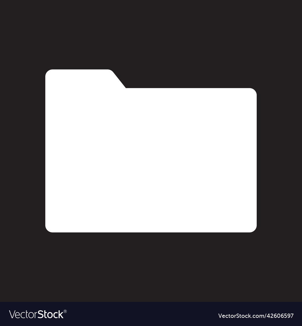 White folder solid icon