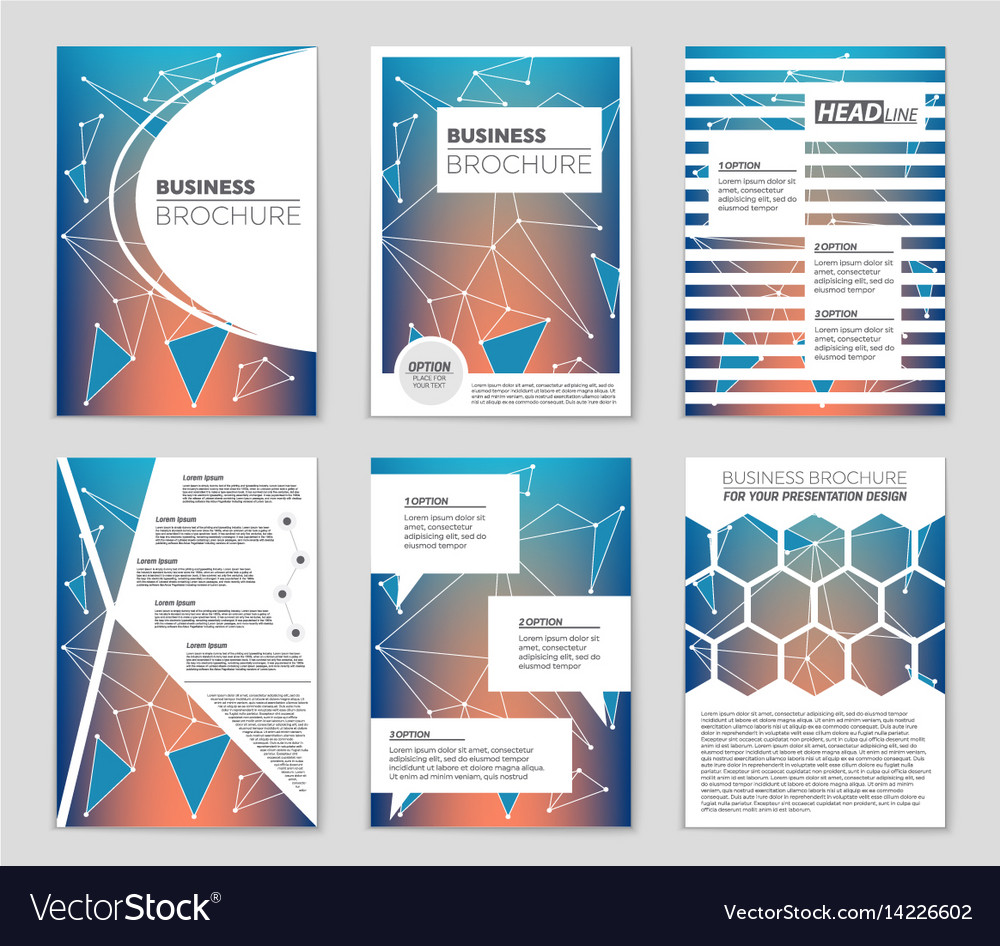 Abstract layout background set for art