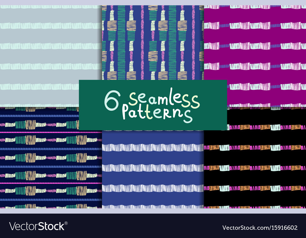 Abstract seamless pattern set