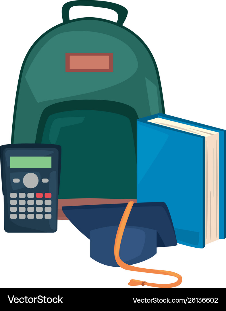 Back to school flat design Royalty Free Vector Image