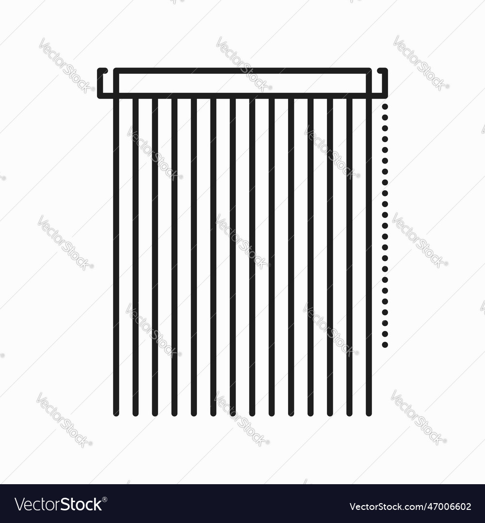 Bamboo vertical jalousie windows blind curtains Vector Image