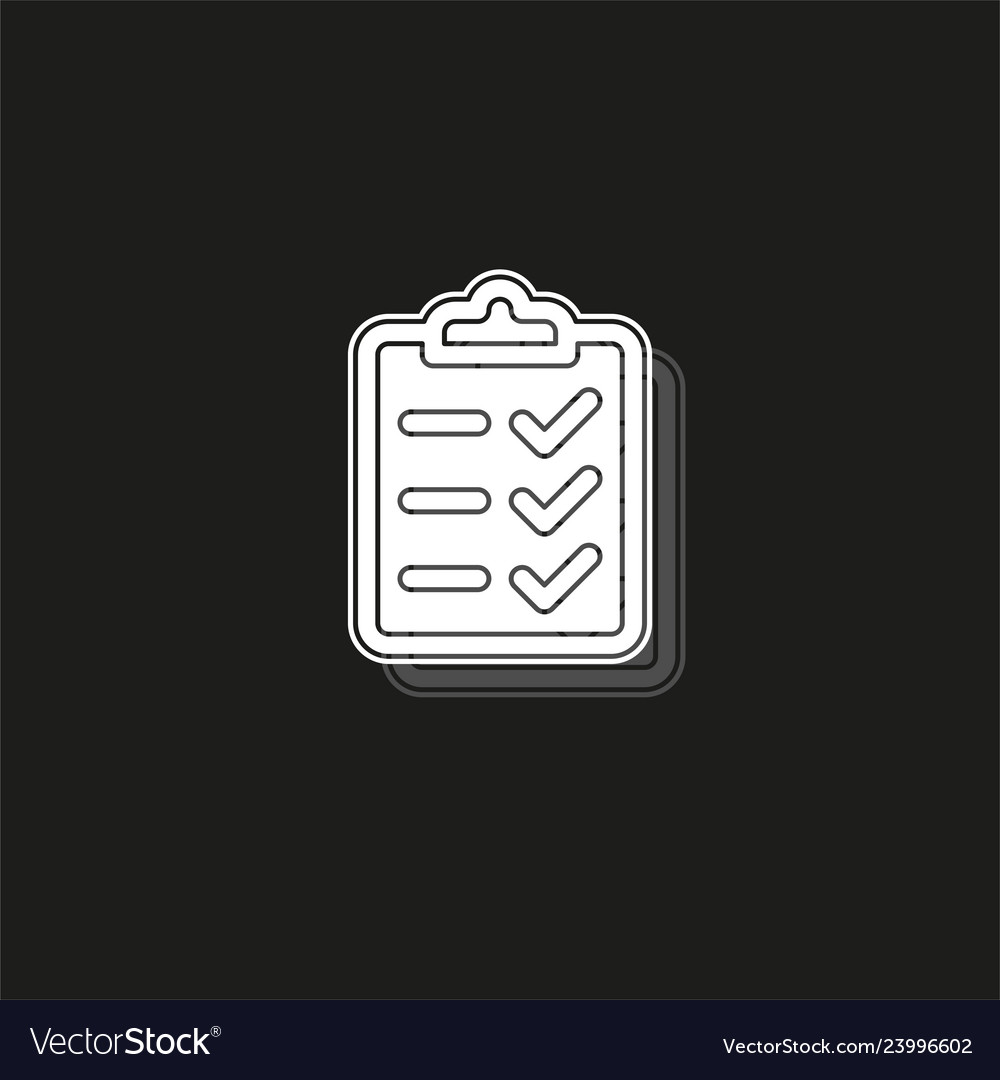 Clipboard icon - check list checklist form vector image Clipboard icon - check list checklist form