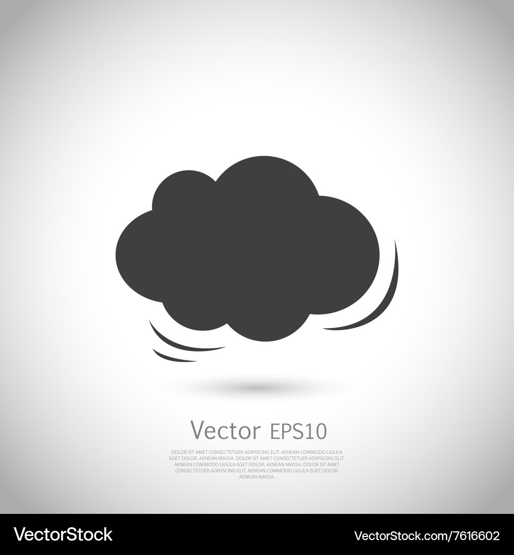 Cloud icon speech bubble Royalty Free Vector Image
