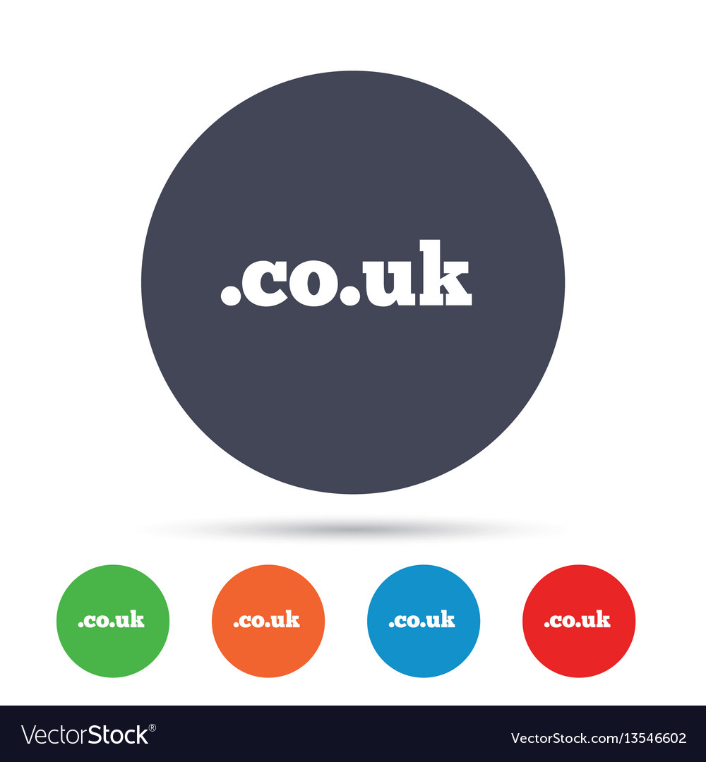 Domain couk sign icon uk internet subdomain