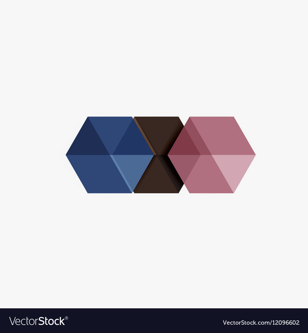 Empty blank hexagon layout geometric template