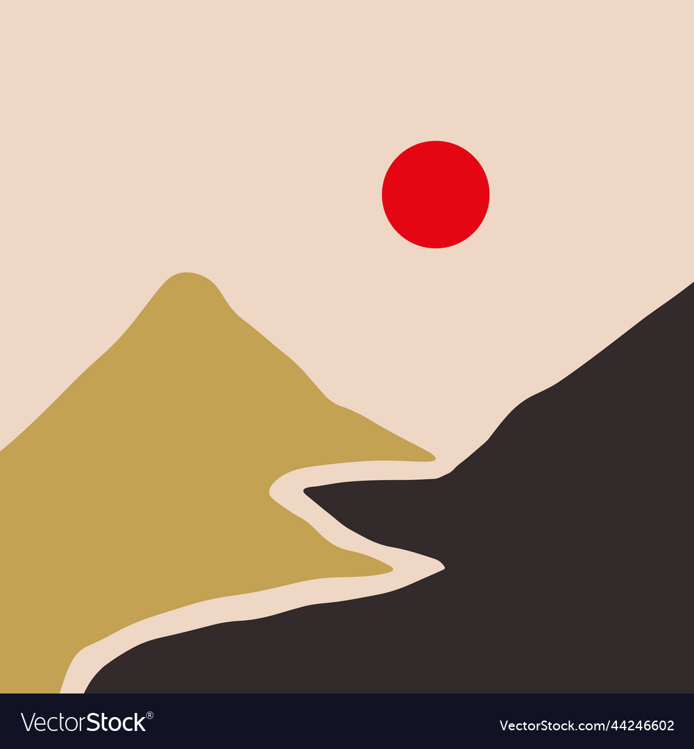 Minimalist Curve Mountain
