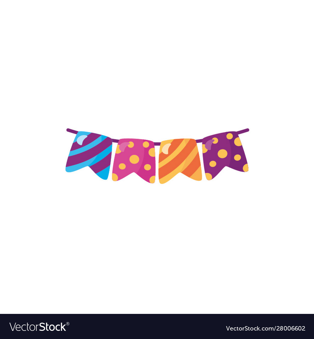 Party garlands hanging decoration icon Royalty Free Vector