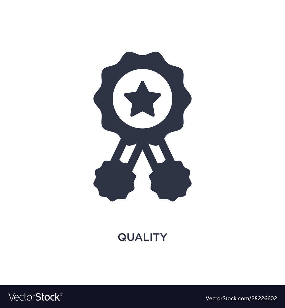 Quality icon on white background simple element Vector Image