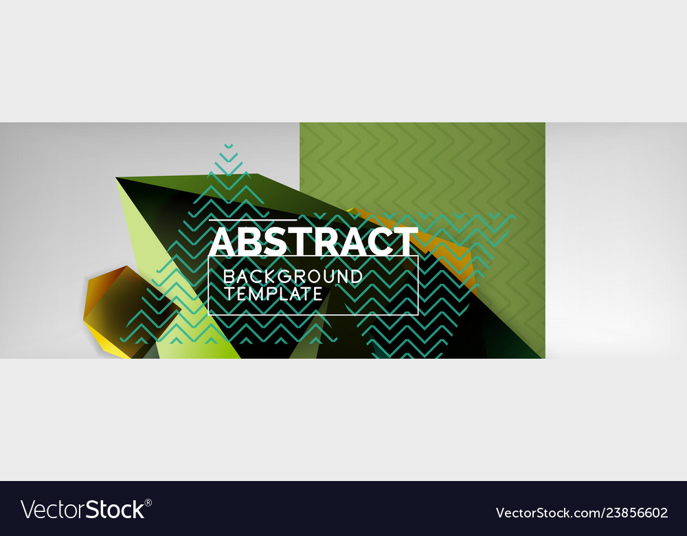 Triangular 3d geometric shapes composition vector image Triangular 3d geometric shapes composition