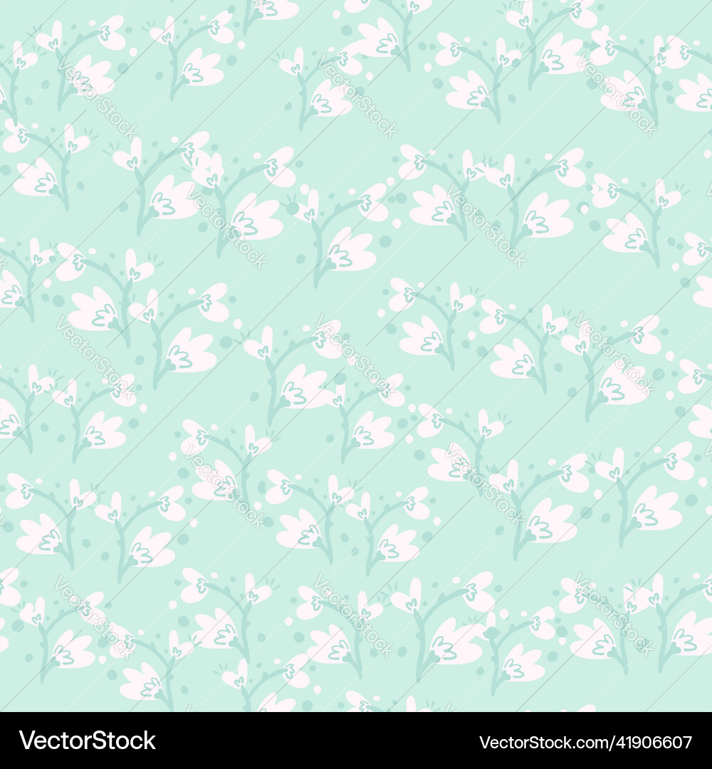 Abstract flowers seamless pattern Royalty Free Vector Image