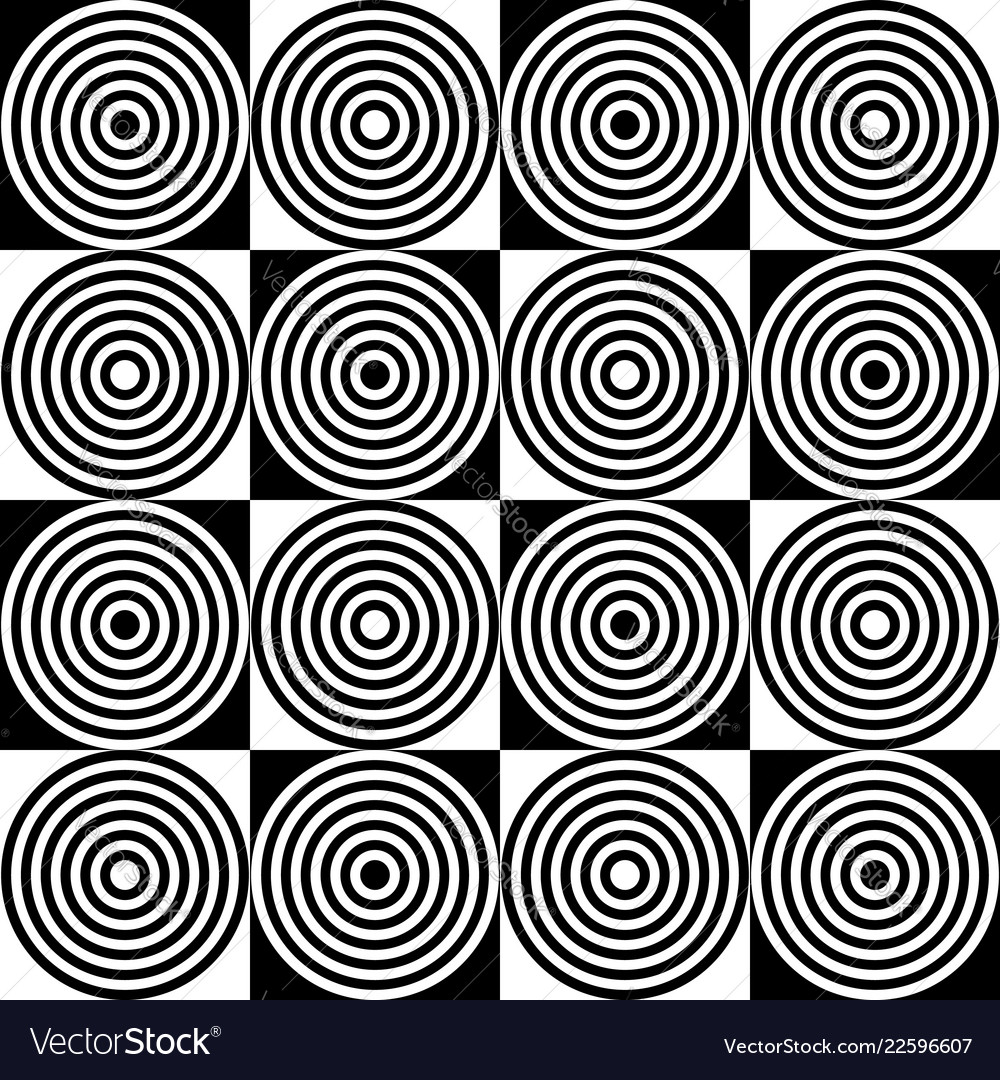 Abstract monochrome pattern with concentric