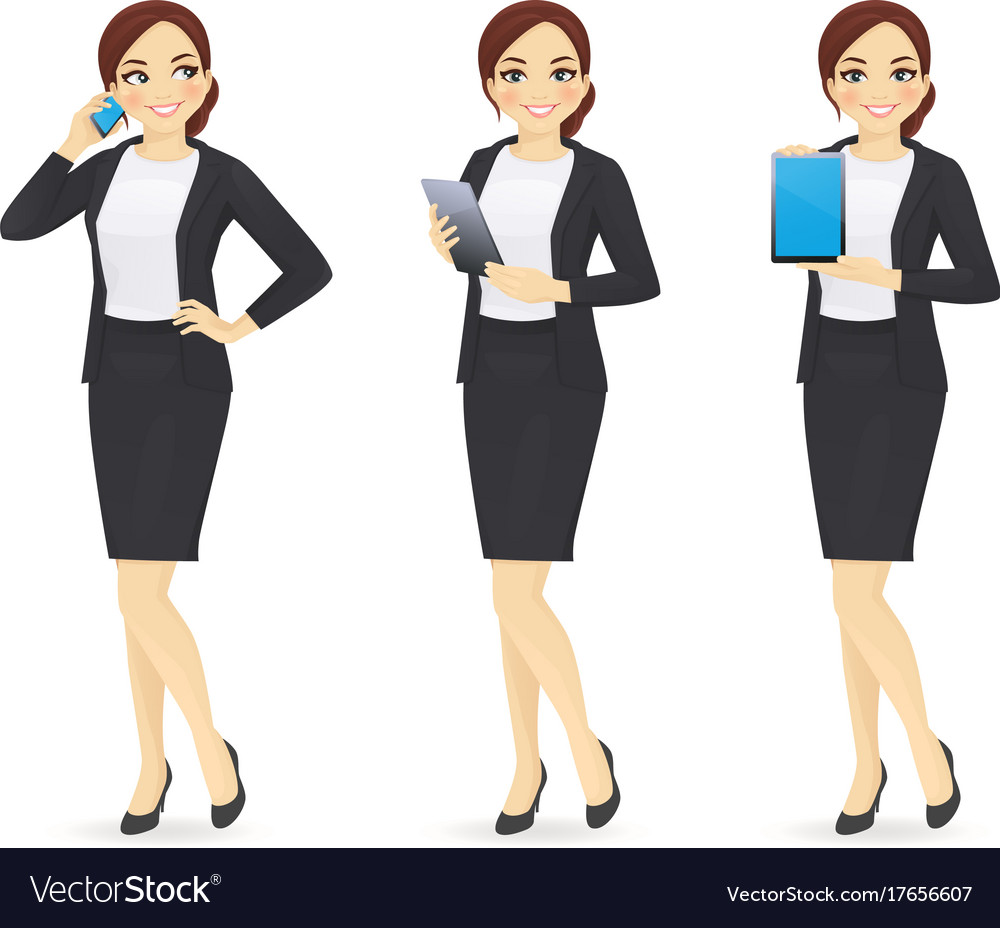 Businesswoman Set Royalty Free Vector Image - Vectorstock