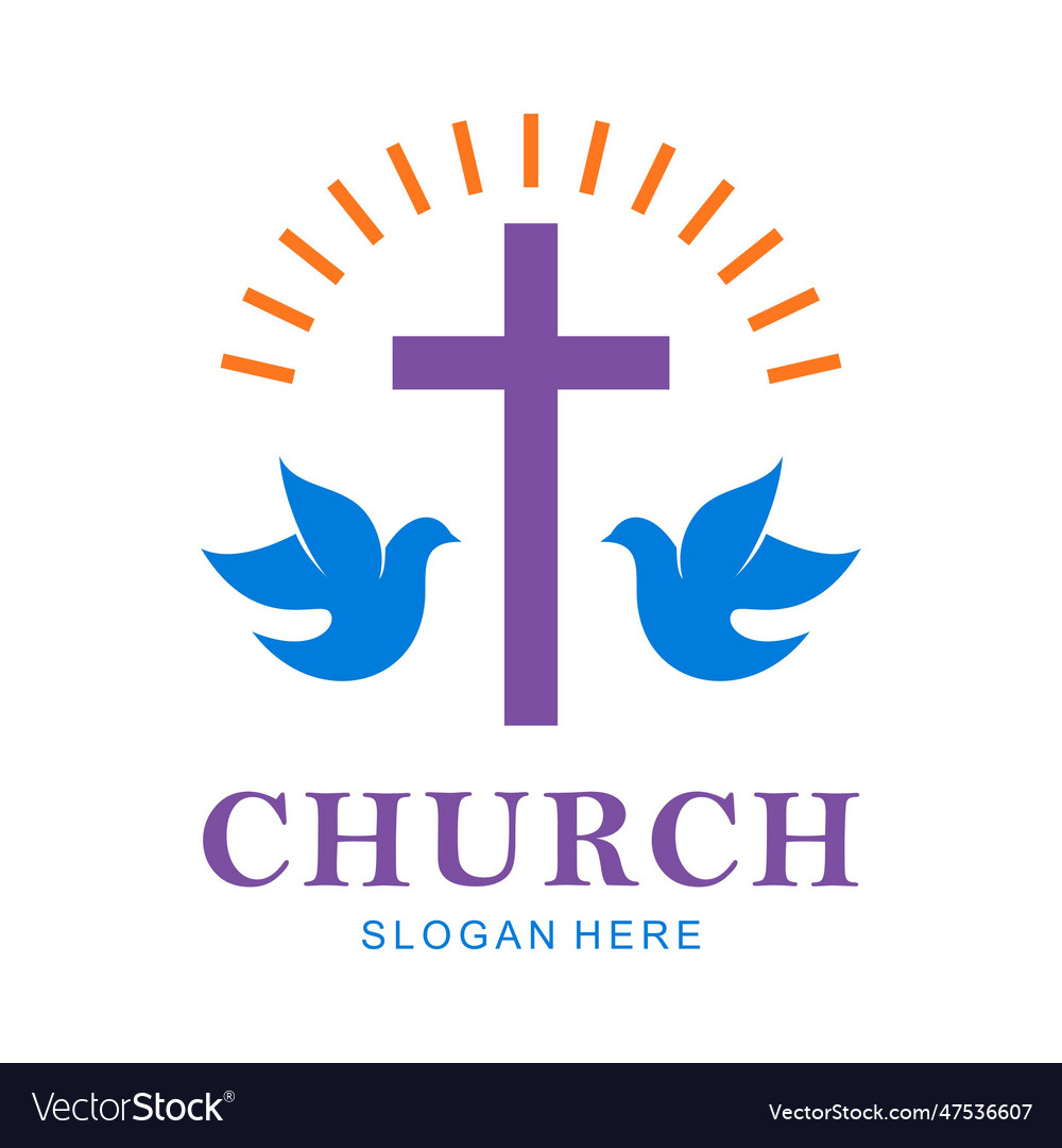 Church cross logo Royalty Free Vector Image - VectorStock