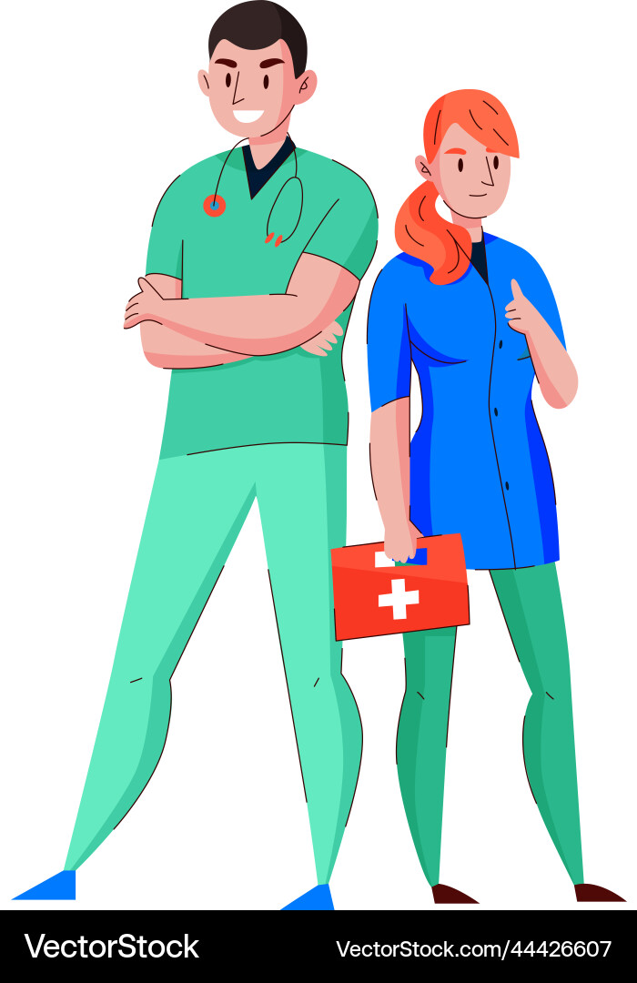 Doctor Flat Royalty Free Vector Image Vectorstock