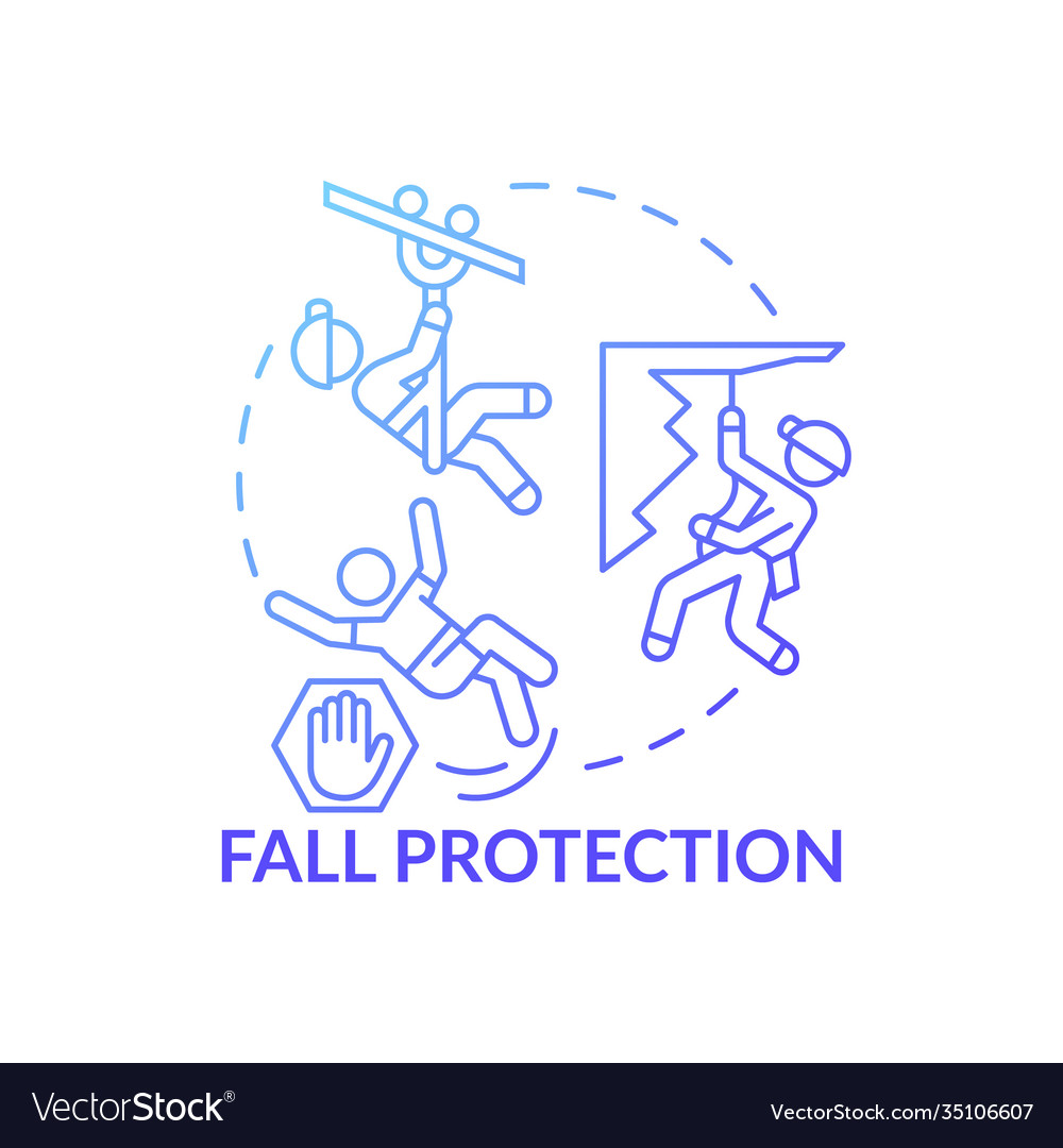 Fall protection concept icon Royalty Free Vector Image