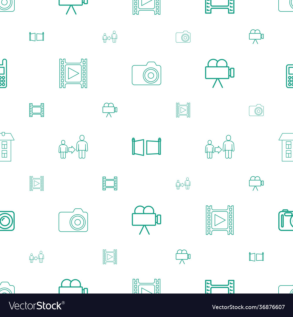 Frame icons pattern seamless white background