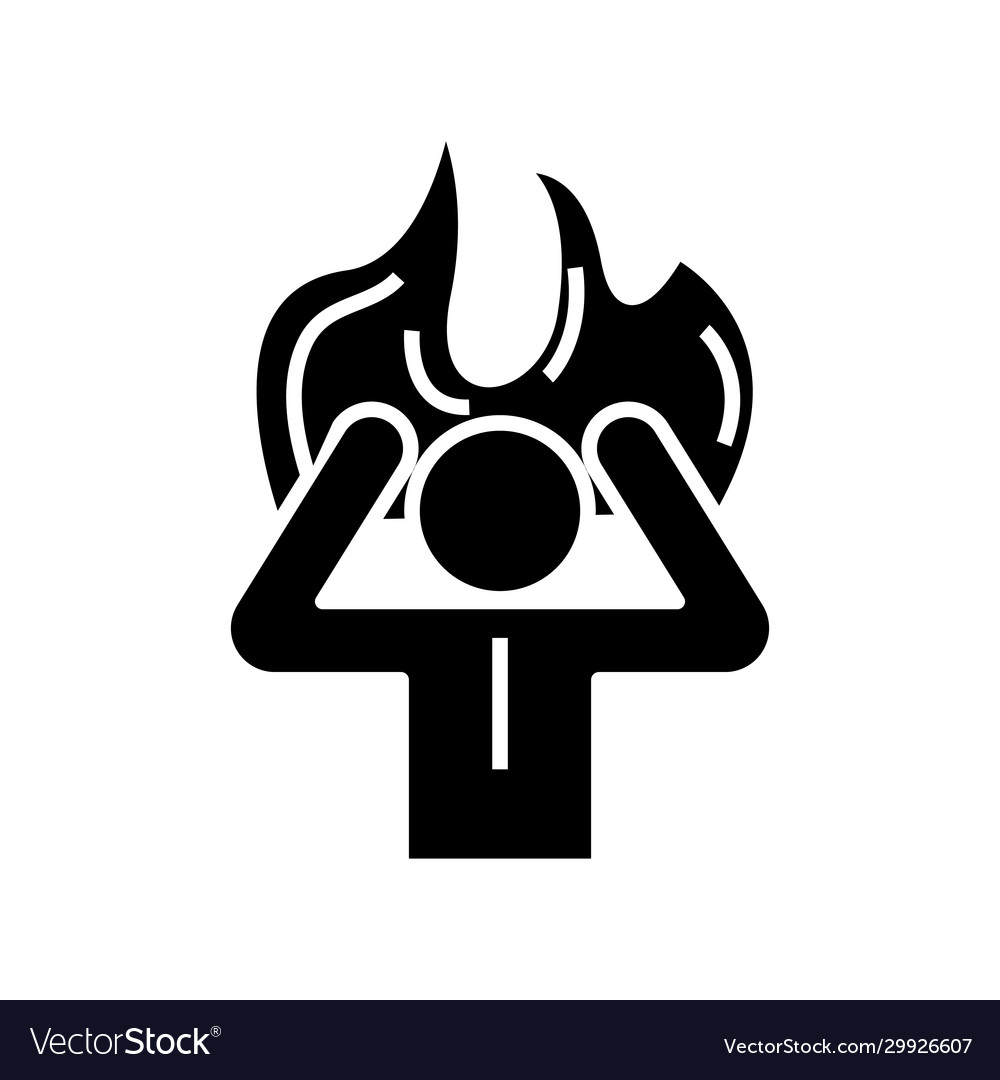 Immediatly work black icon concept Royalty Free Vector Image