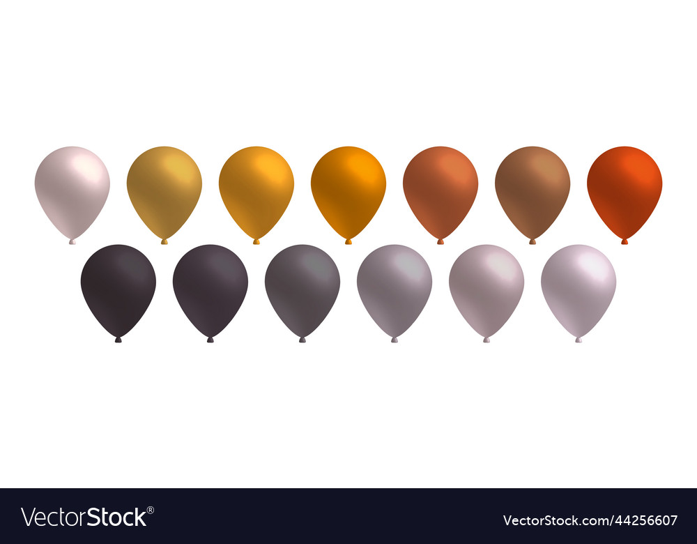 Realistische Ballon isoliert 3D bunten fliegen vector image Realistische Ballon isoliert 3D bunten fliegen