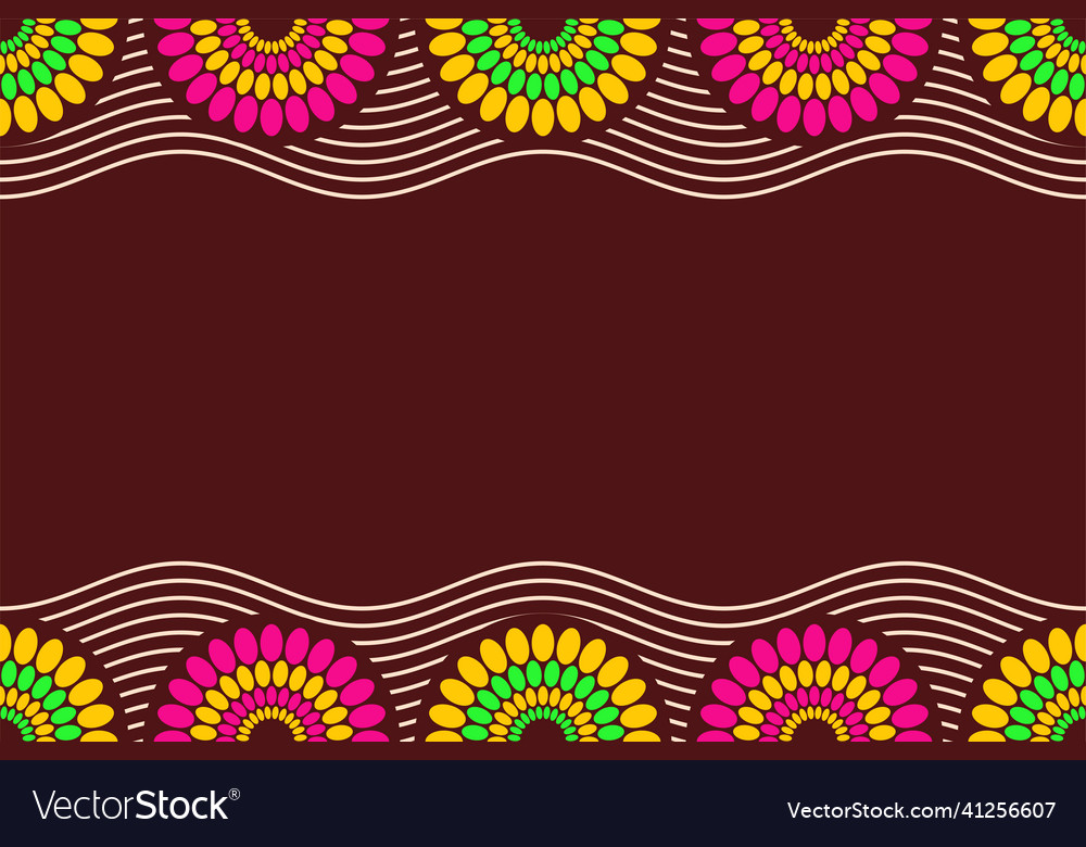 Seamless horizontal border pattern with circles vector image Seamless horizontal border pattern with circles