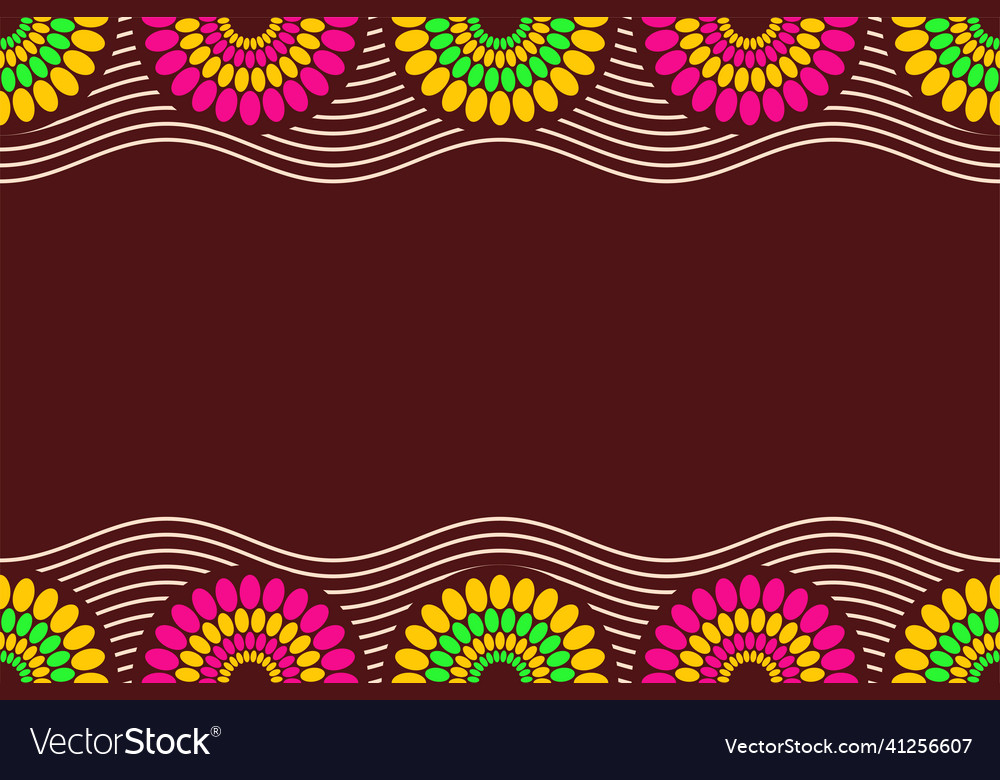 Seamless horizontal border pattern with circles