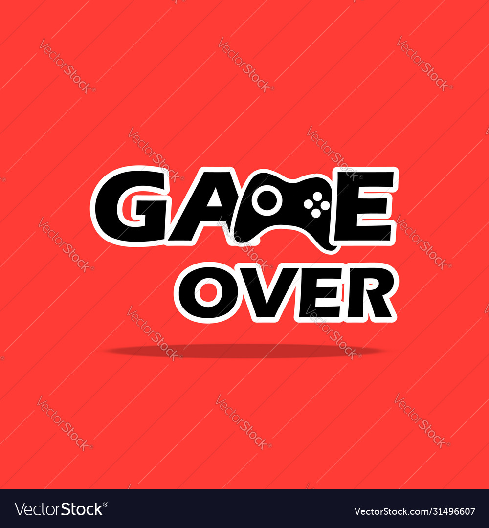 Text game over vector image Text game over
