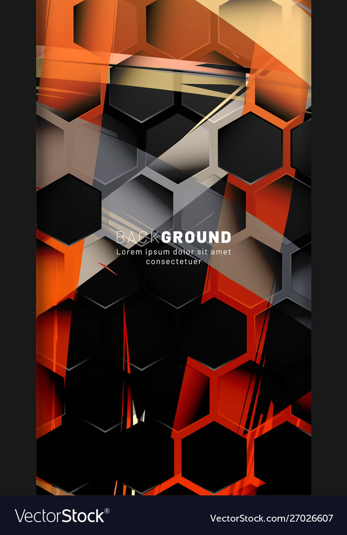 Vertical hexagon background gradient color light vector image Vertical hexagon background gradient color light