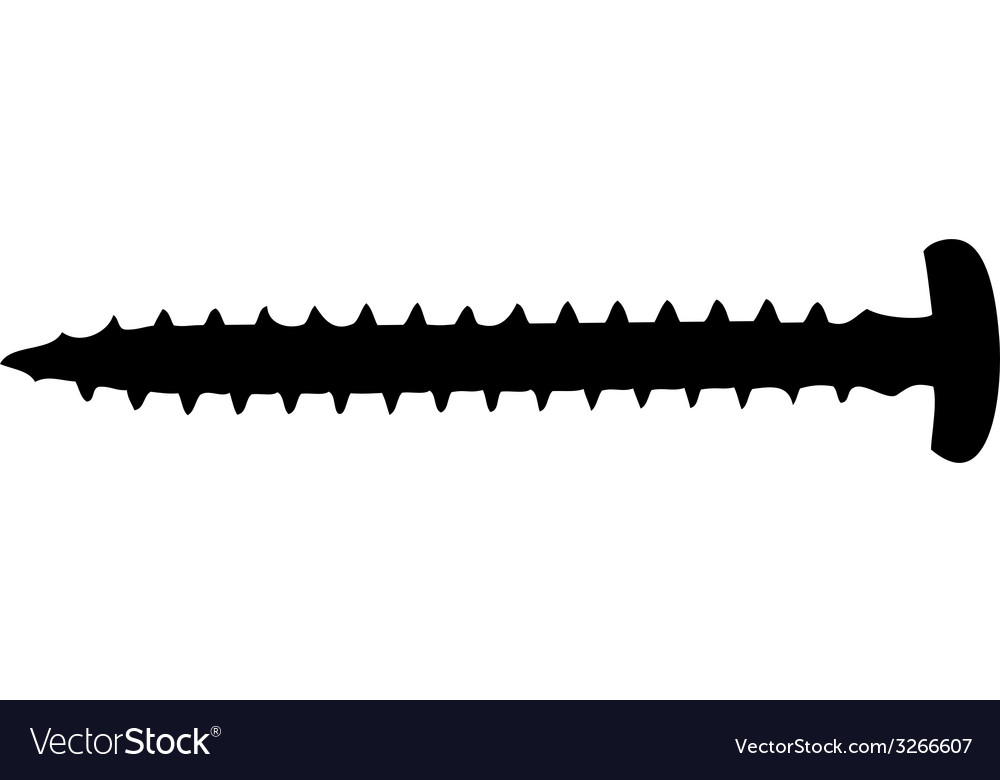 Wood screw silhouette