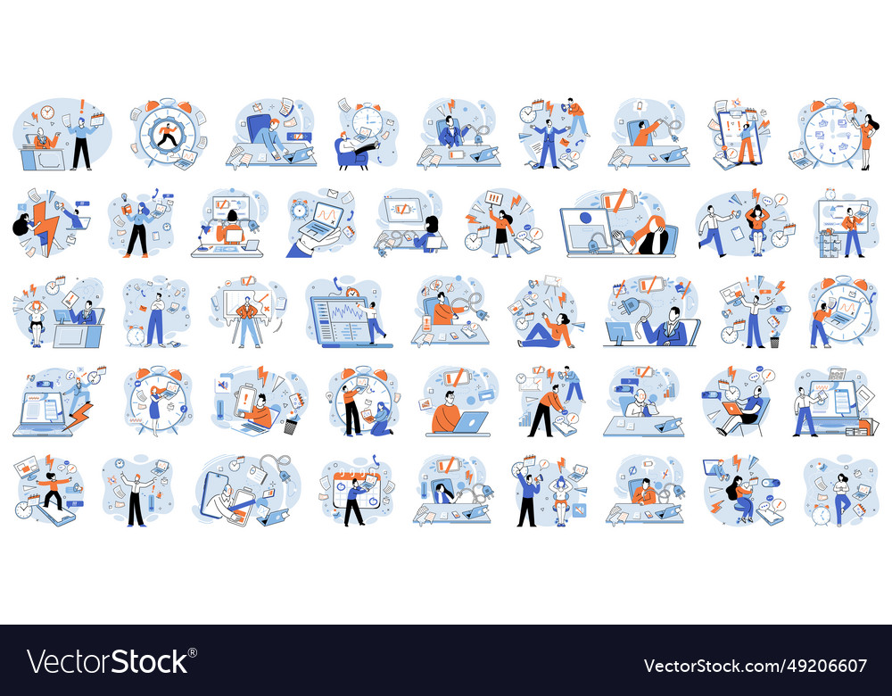 Working hard overworking oneself can result Vector Image Working hard overworking oneself can result