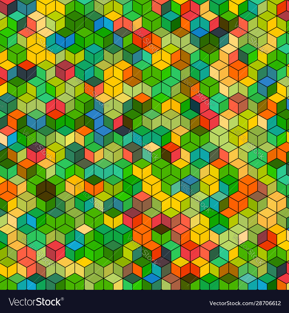 Abstract background with colorful hex polygons vector image Abstract background with colorful hex polygons