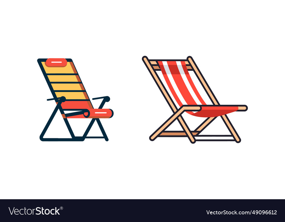 Beachside relaxation clipart Royalty Free Vector Image