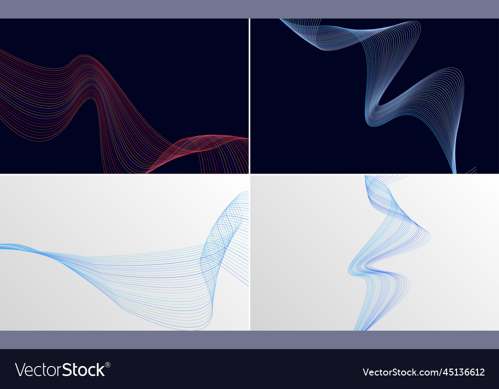 Collection of geometric minimal lines pattern set