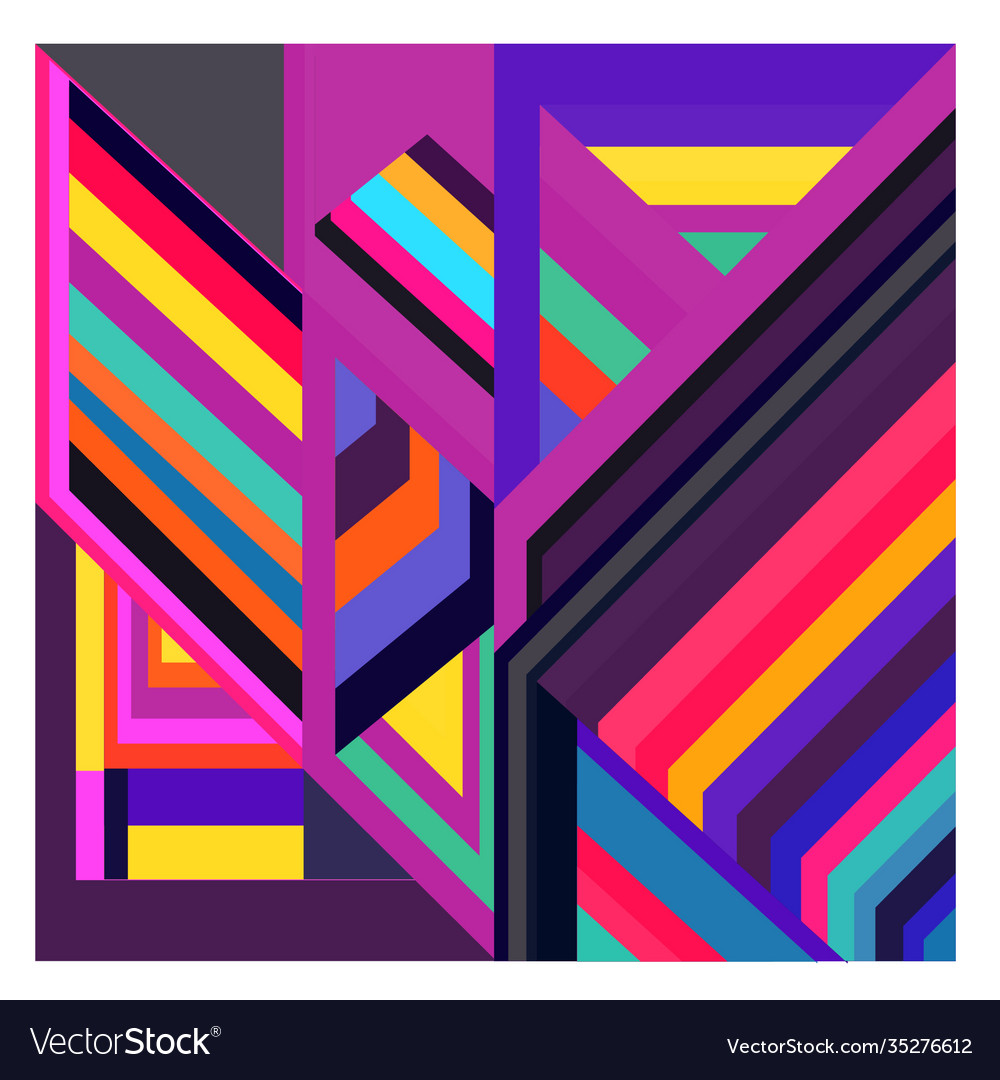 Colorful geometric and curve background pattern Vector Image Colorful geometric and curve background pattern