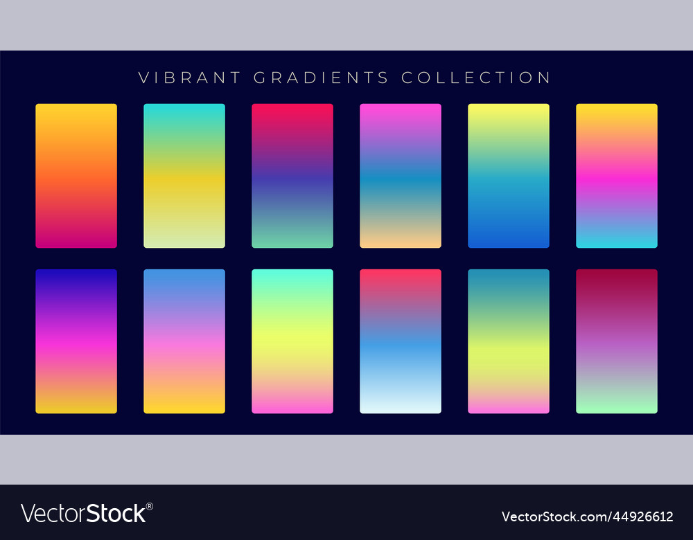 Colorful gradient abstract background set