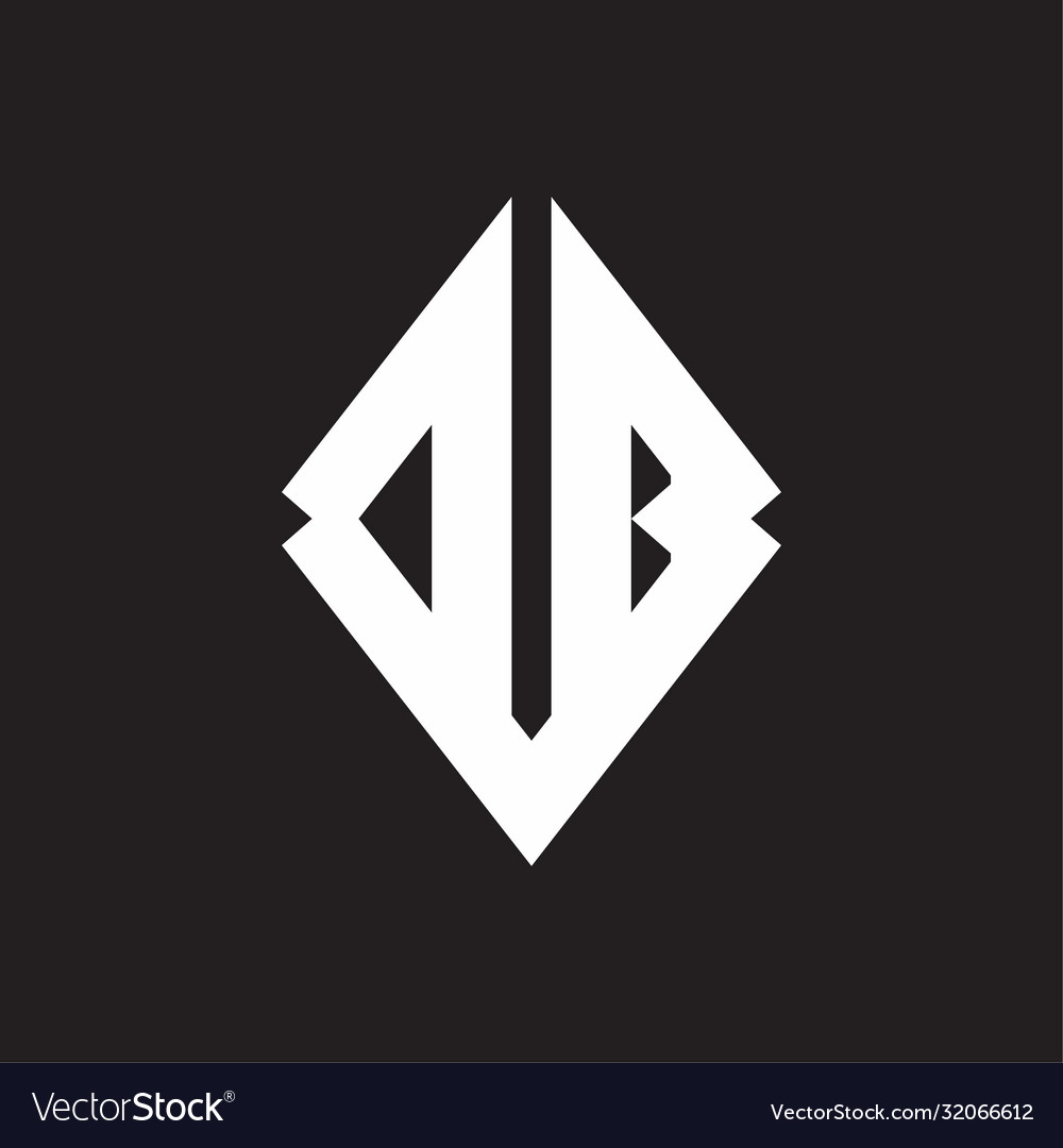 Db logo monogram with sharp square design template Vector Image Db logo monogram with sharp square design template