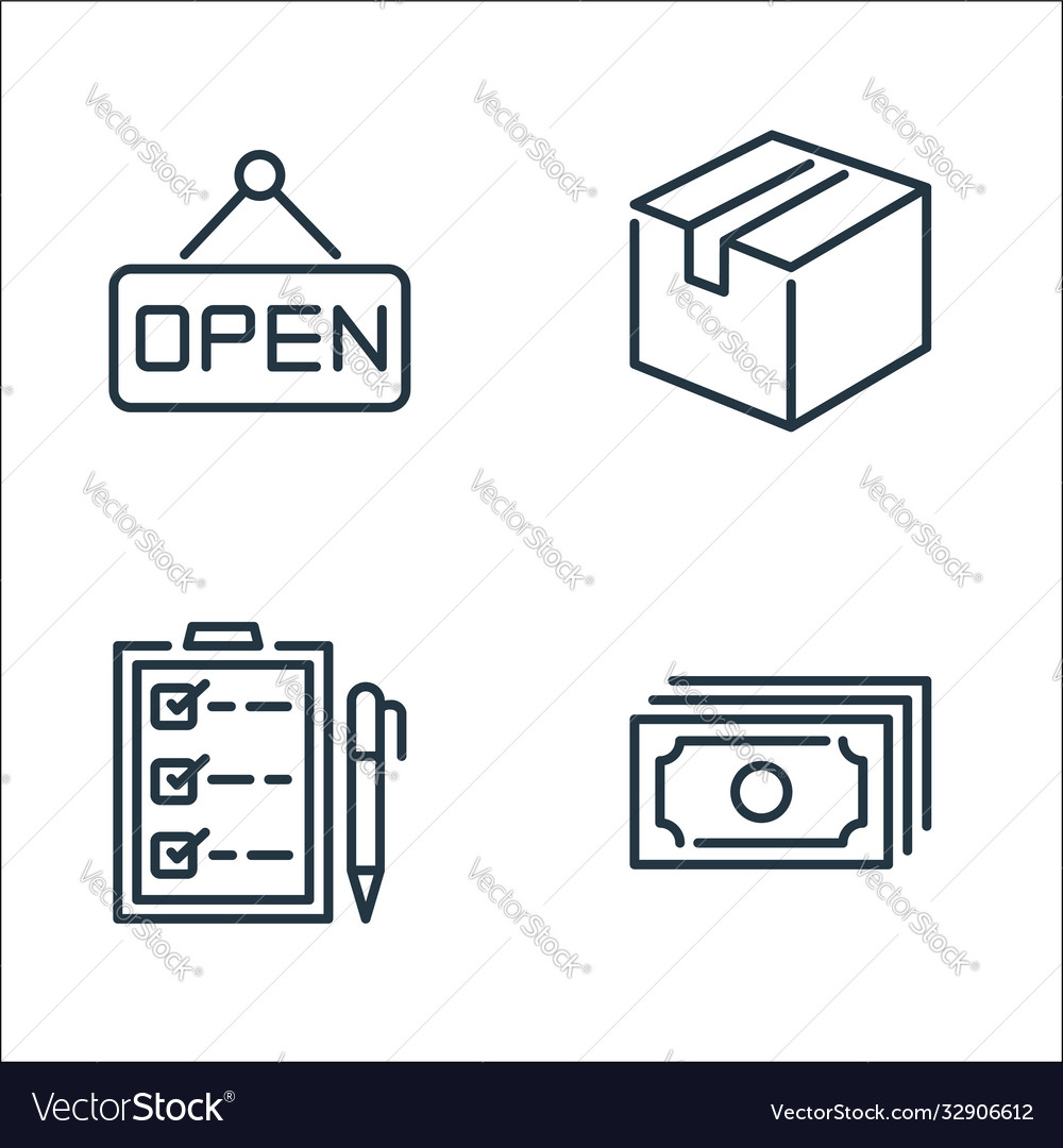 Ecommerce line icons linear set quality vector image Ecommerce line icons linear set quality
