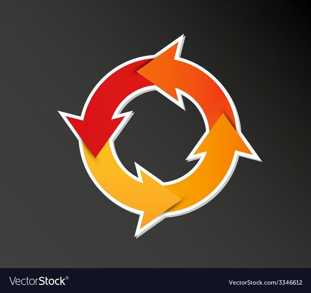 Gradient circle arrows
