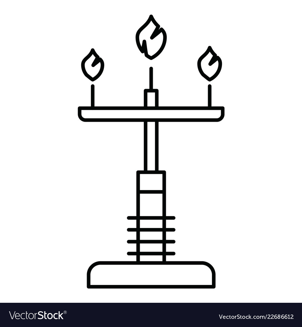 Lamp icon in creative design with elements