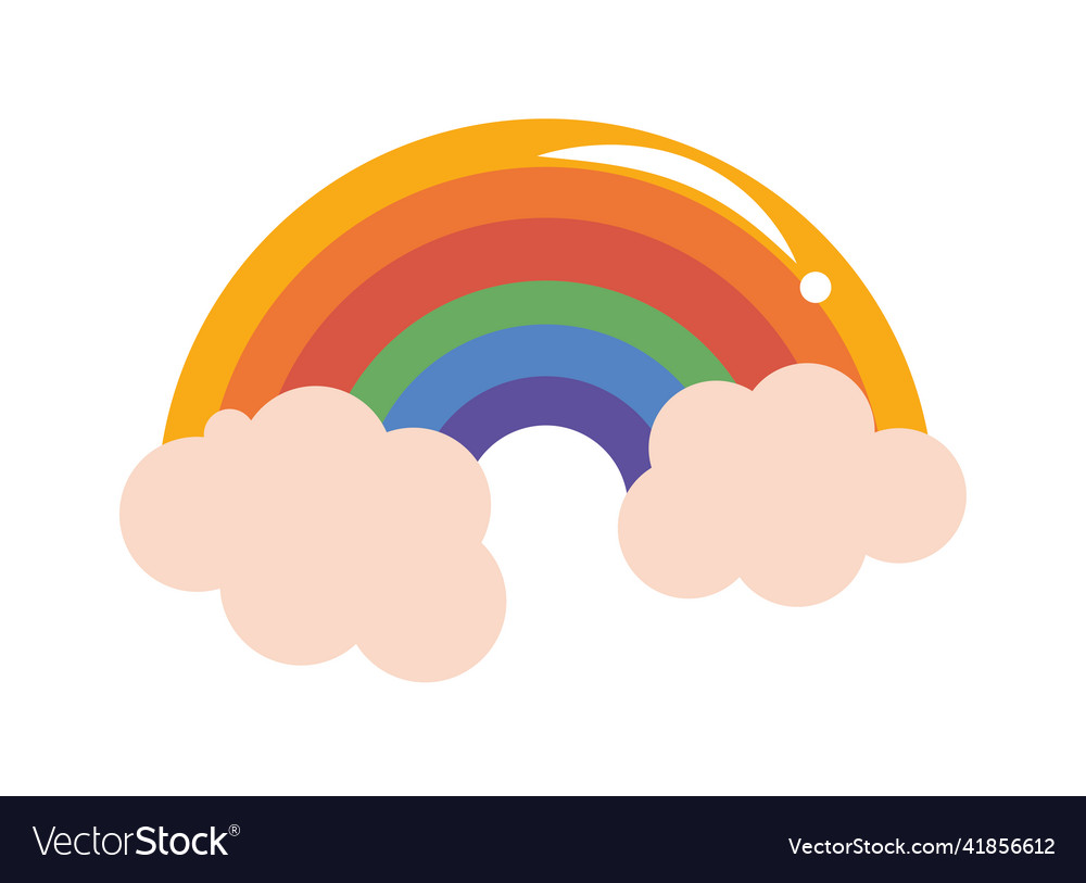 Lgtbi flag in rainbow Royalty Free Vector Image