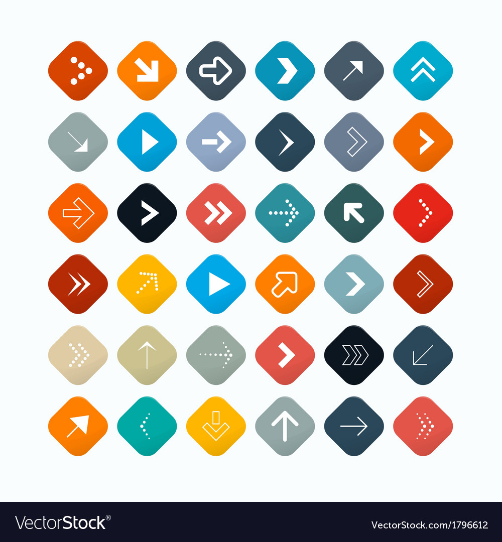 Retro abstract arrows set