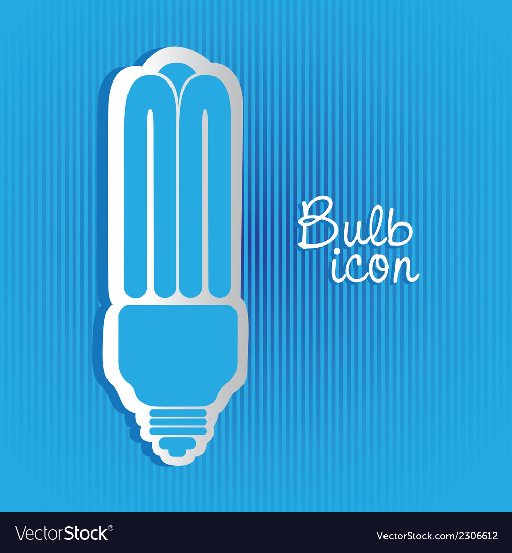 Saving bulb label on background of blue lines Vector Image