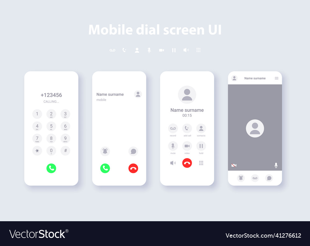 Smartphone user interface concept template design vector image Smartphone user interface concept template design
