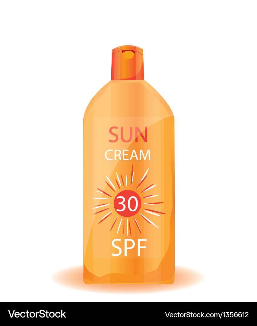 Sunscreen Royalty Free Vector Image - VectorStock