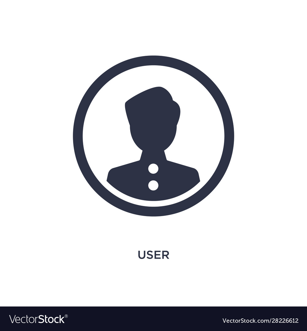 User icon on white background simple element from