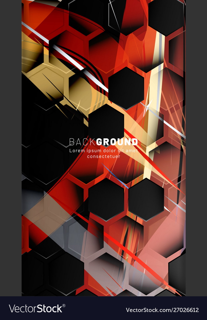 Vertical hexagon background gradient color light